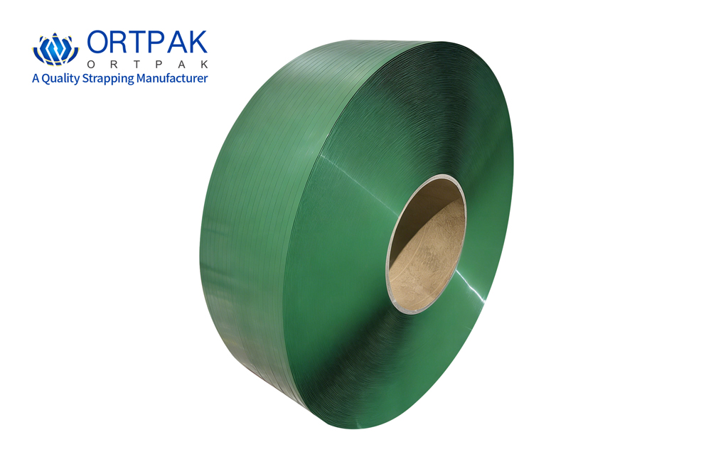 【ORTPAK】Flejadora en rollo PET Jumber 300kg para m&aacute;quinas totalmente autom&aacute;ticas—Flejadora industrial de alta resistencia